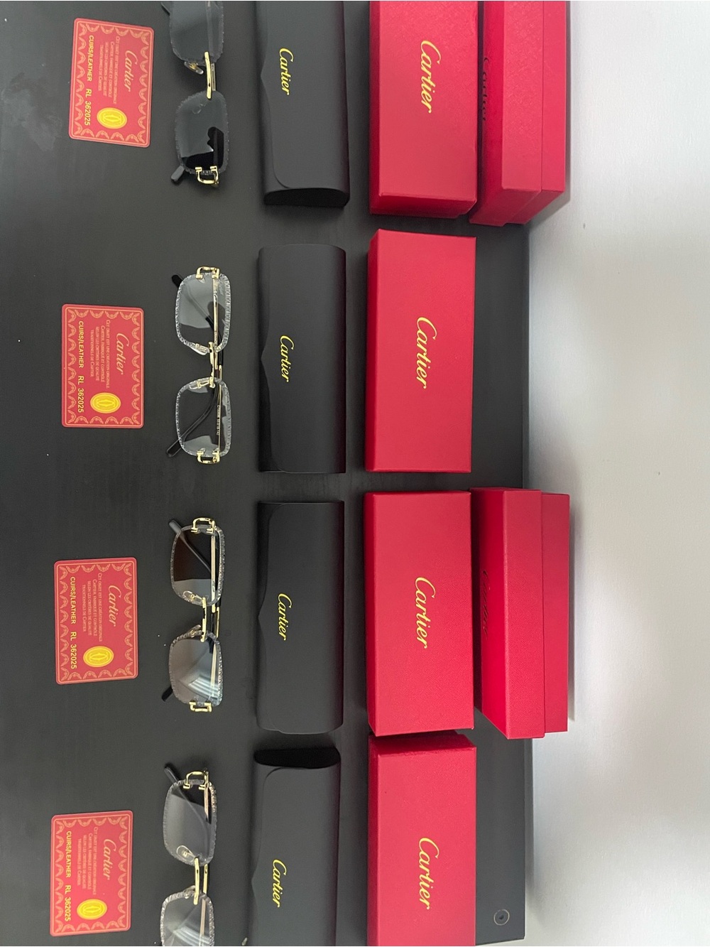 Cartier Gold Frame Sunglasses with Black and Clear Accents